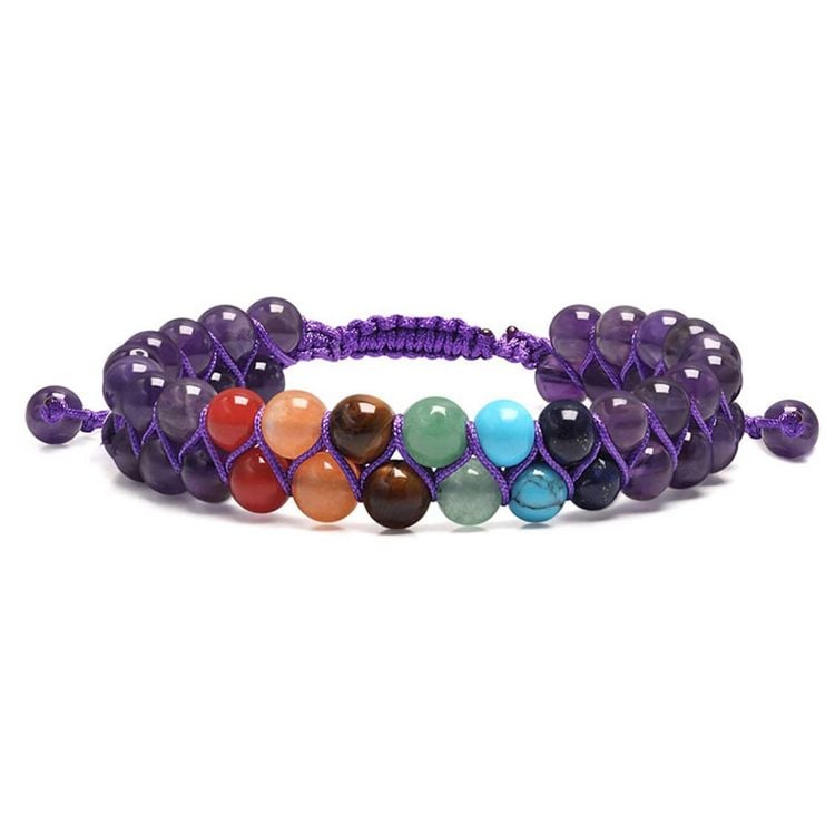 Produktbild: Armband "Chakra" Amethyst- und Chakra Edelsteine