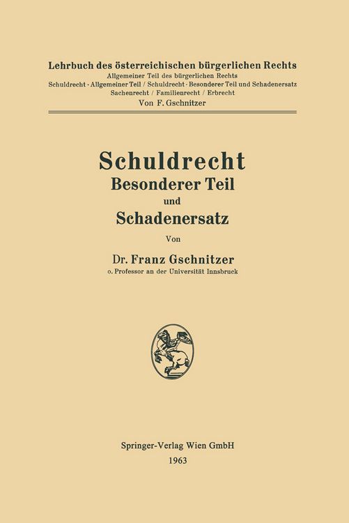 Produktbild: Schuldrecht Besonderer Teil und Schadenersatz