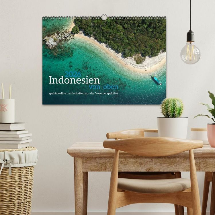Produktbild: Indonesien von oben - spektakul&auml;re Landschaften aus der Vogelperspektive (Wandkalender 2026 DIN A3 quer), CALVENDO Monatskalender
