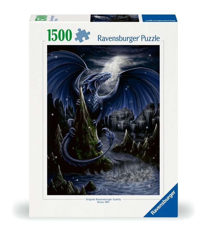 Produktbild: Erwachsenenpuzzle 1500 Teile - Der Schwarzblaue Drache