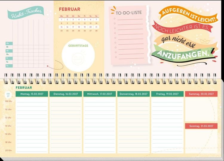 Produktbild: Tischkalender 2027 quer: Nutze den Tag! Es sei denn, er ist bl&ouml;d, dann nutze den n&auml;chsten