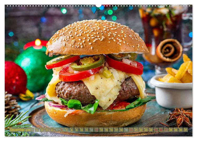 Produktbild: Unsere Burger Deluxe (Wandkalender 2026 DIN A2 quer), CALVENDO Monatskalender