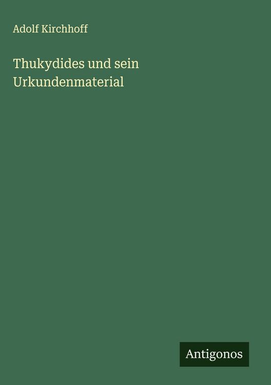 Produktbild: Thukydides und sein Urkundenmaterial