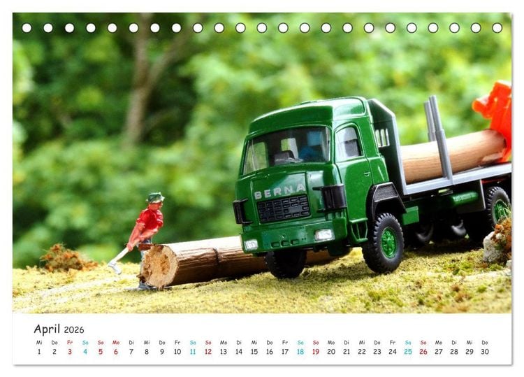 Produktbild: Autos auf der Modellbahn (Tischkalender 2026 DIN A5 quer), CALVENDO Monatskalender