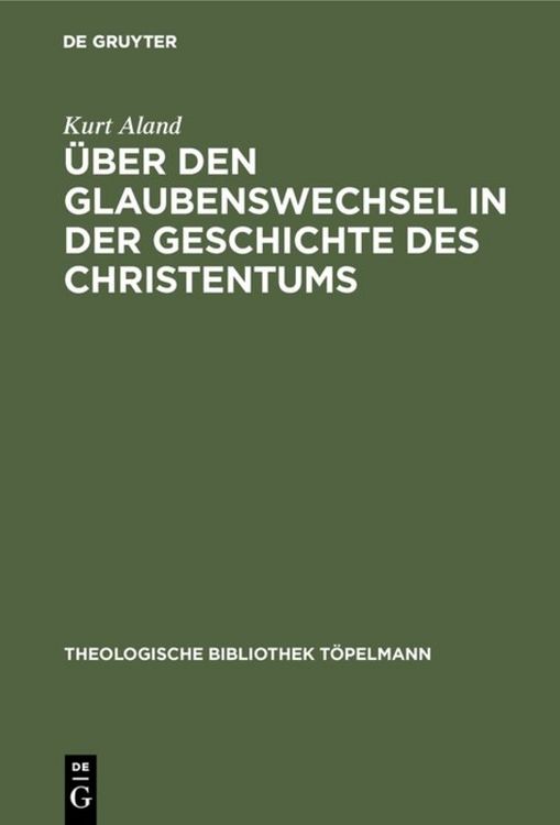 Produktbild: &Uuml;ber den Glaubenswechsel in der Geschichte des Christentums