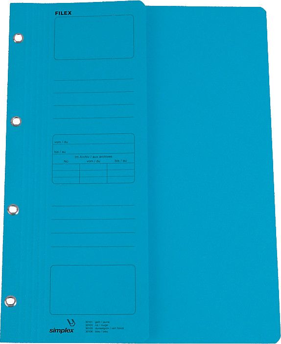 Produktbild: Einh&auml;ngehefter Filex Kart.blau