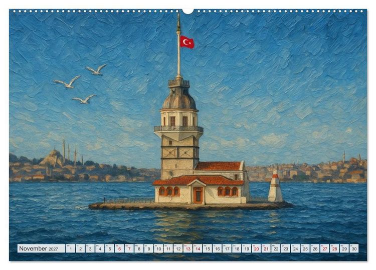 Produktbild: Sehenswertes in Istanbul - Die Sprache der Farben (hochwertiger Premium Wandkalender 2027 DIN A2 quer), Kunstdruck in Hochglanz