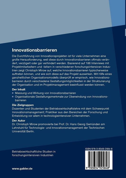 Produktbild: Innovationsbarrieren