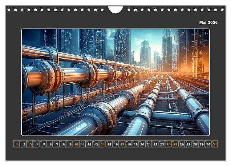 Produktbild: Zukunftsvision Megacity (Wandkalender 2026 DIN A4 quer), CALVENDO Monatskalender