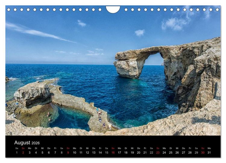 Produktbild: Malta & Gozo (Wandkalender 2026 DIN A4 quer), CALVENDO Monatskalender