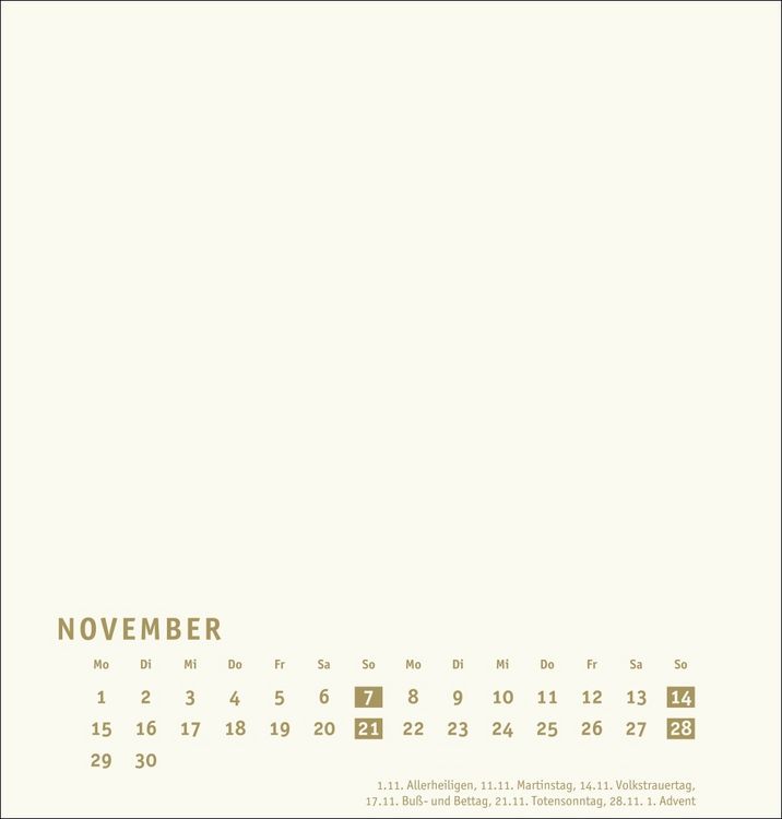 Produktbild: Premium-Bastelkalender gold mittel 2027