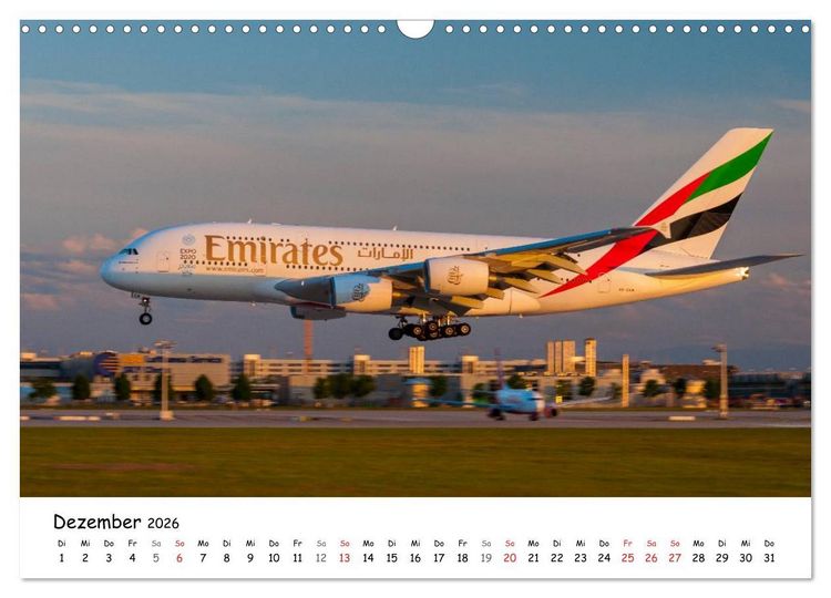 Produktbild: Airliner in M&uuml;nchen / 2026 (Wandkalender 2026 DIN A3 quer), CALVENDO Monatskalender