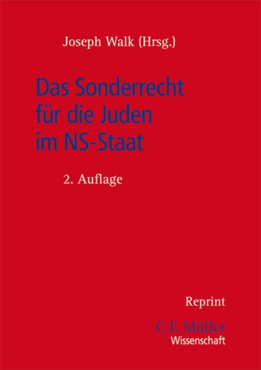 Produktbild: Das Sonderrecht für die Juden im NS-Staat