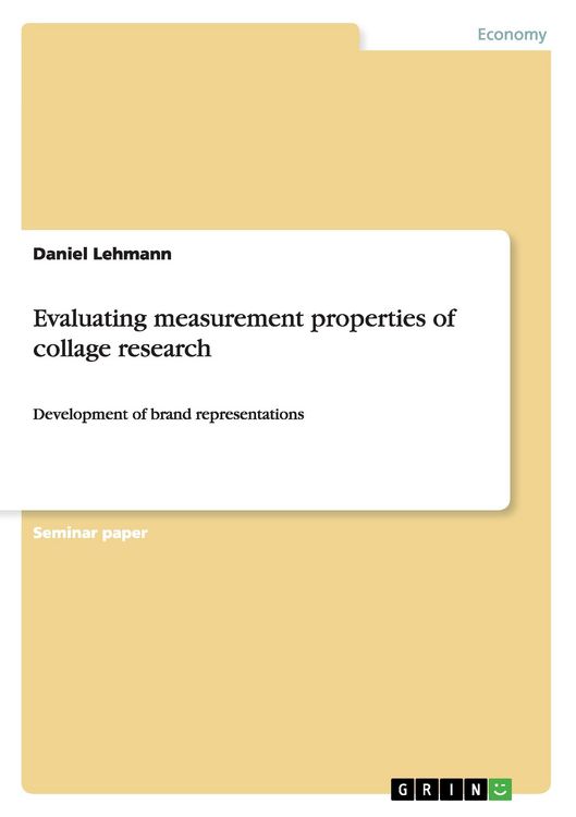 Produktbild: Evaluating measurement properties of collage research