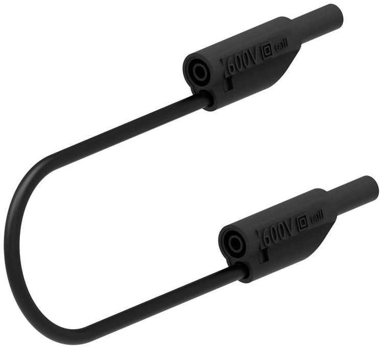 Produktbild: Electro PJP 240-IEC-CD1-100N Messleitung Lamellenstecker 2 mm Lamellenstecker 2 mm 1.00 m Schwarz 1 St.
