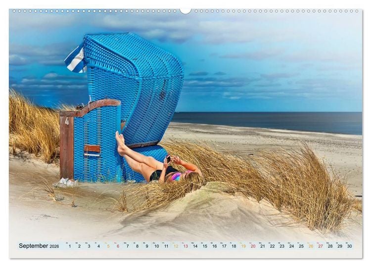 Produktbild: Strandvergn&uuml;gen - an Nordsee und Ostsee (Wandkalender 2026 DIN A2 quer), CALVENDO Monatskalender