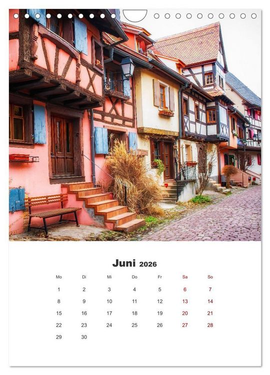 Produktbild: Eguisheim - Postkartenidylle (Wandkalender 2026 DIN A4 hoch), CALVENDO Monatskalender