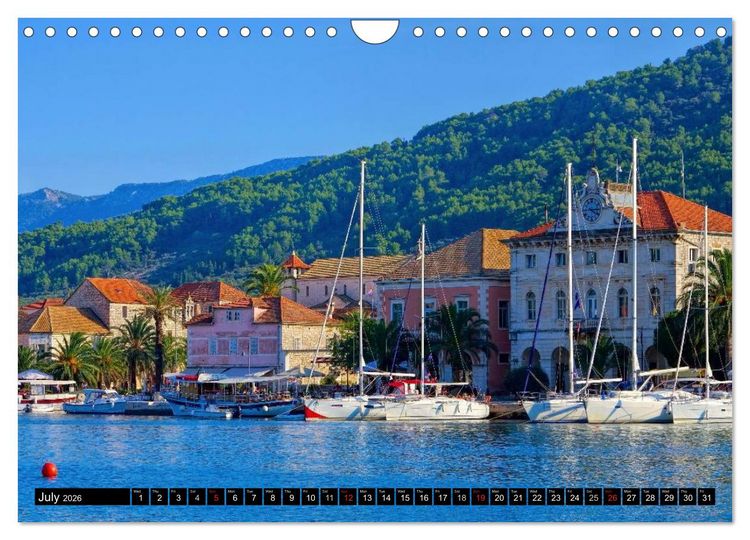 Produktbild: Hvar The sunny Island of Croatia (Wall Calendar 2026 DIN A4 landscape), CALVENDO 12 Month Wall Calendar