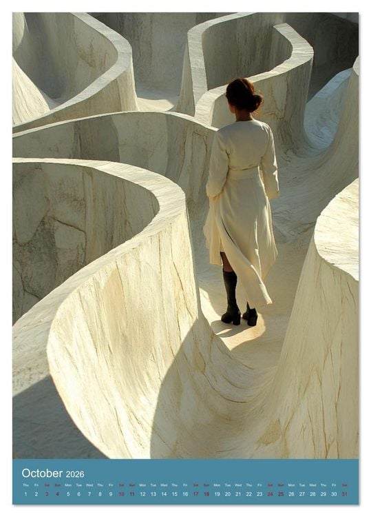 Produktbild: Paths like Escher (Desk Calendar 2026 DIN A5 portrait), CALVENDO 12 Month DeskCalendar