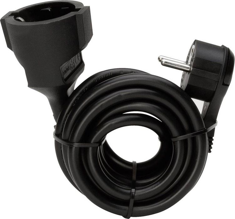 Produktbild: Kopp 143705086 Strom Verl&auml;ngerungskabel Schwarz 5.00m H05VV-F 3G 1,5mm&sup2;