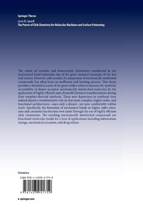 Produktbild: The Power of Click Chemistry for Molecular Machines and Surface Patterning