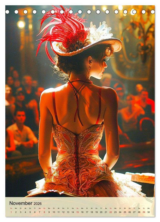 Produktbild: Burlesque. Verf&uuml;hrerische Frauen im Stil der 20er Jahre (Tischkalender 2026 DIN A5 hoch), CALVENDO Monatskalender