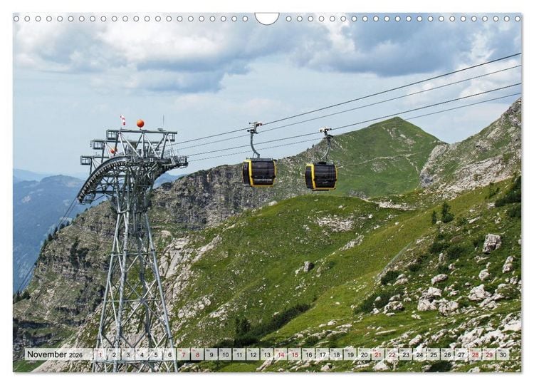 Produktbild: Bergbahnen in den Alpen (Wandkalender 2026 DIN A3 quer), CALVENDO Monatskalender