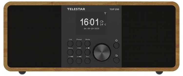Produktbild: Telestar TOP 250 Holz Internet Kofferradio DAB+, Internet, UKW WLAN, USB, UKW, Internetradio, DAB+, Bluetooth&reg; Holz
