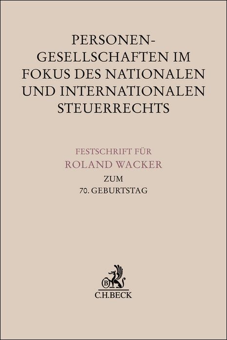 Produktbild: Personengesellschaften im Fokus des nationalen und Internationalen Steuerrechts