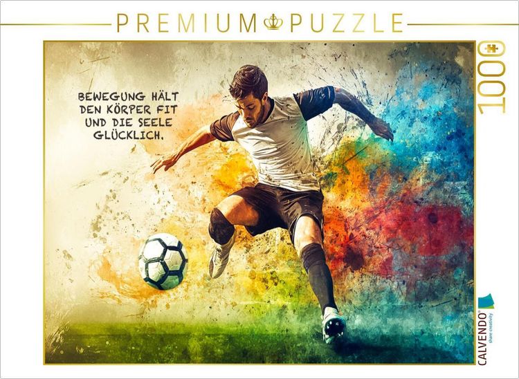 Produktbild: CALVENDO Puzzle Ein Motiv aus dem Kalender Fu&szlig;ball und Motivation | 1000 Teile Lege-Gr&ouml;&szlig;e 64x48cm Foto-Puzzle f&uuml;r gl&uuml;ckliche Stunden