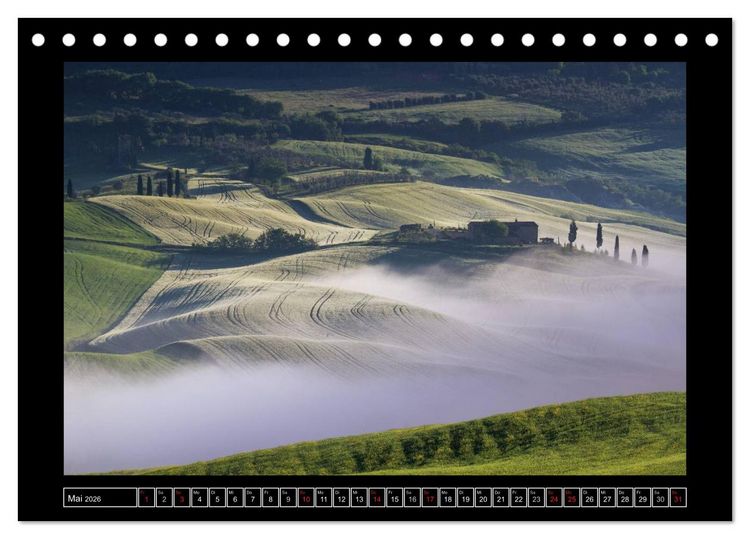 Produktbild: Toskana - Die Magie des Val d'Orcia (Tischkalender 2026 DIN A5 quer), CALVENDO Monatskalender