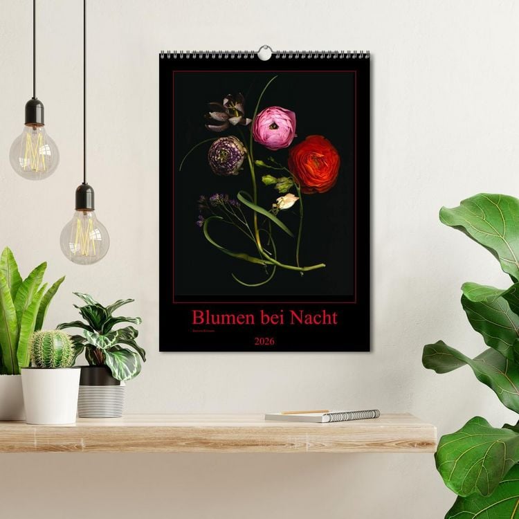 Produktbild: Blumen bei Nacht (Wandkalender 2026 DIN A3 hoch), CALVENDO Monatskalender