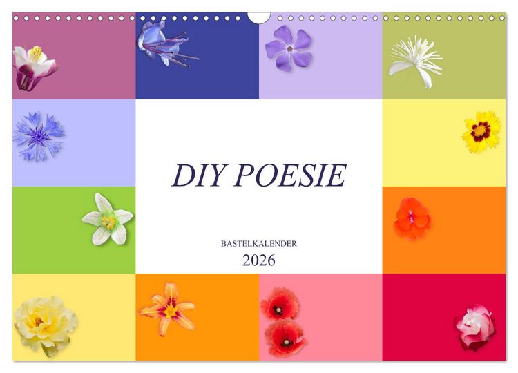 Produktbild: DIY POESIE - BASTELKALENDER (Wandkalender 2026 DIN A3 quer), CALVENDO Monatskalender