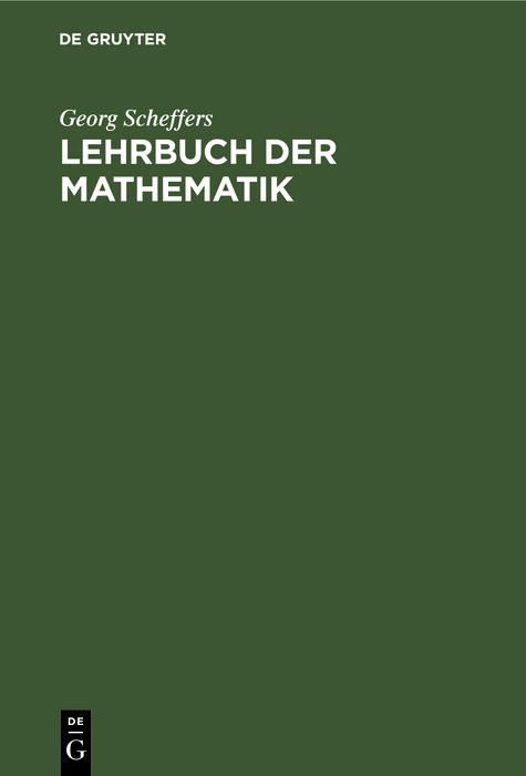 Produktbild: Lehrbuch der Mathematik