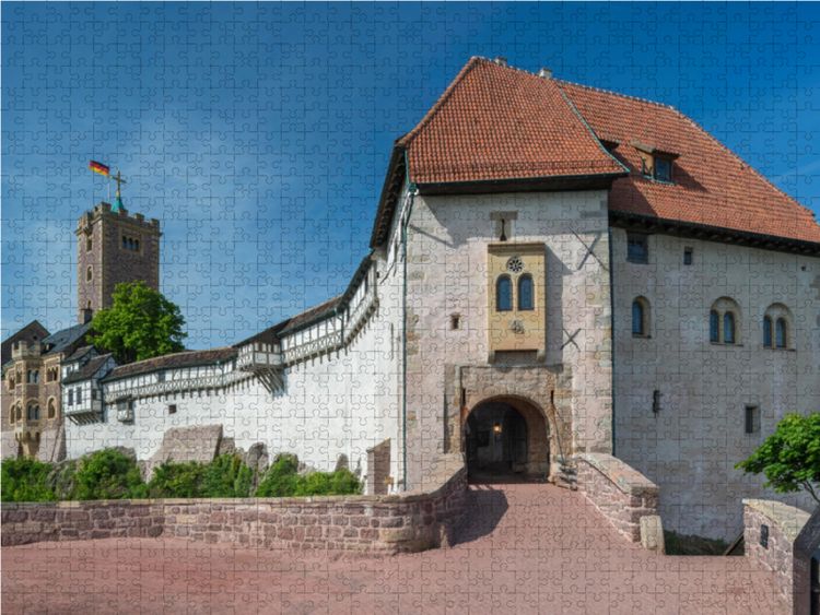 Produktbild: CALVENDO Puzzle Wartburg mit Zugbr&uuml;cke und Torhaus | 1000 Teile Lege-Gr&ouml;&szlig;e 64x48cm Foto-Puzzle f&uuml;r gl&uuml;ckliche Stunden