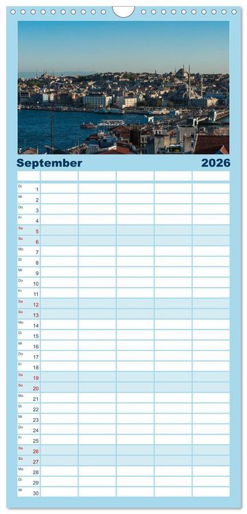 Produktbild: Familienplaner 2026 - Istanbul - Stadt am Bosporus mit 5 Spalten (Wandkalender, 21 x 45 cm) CALVENDO