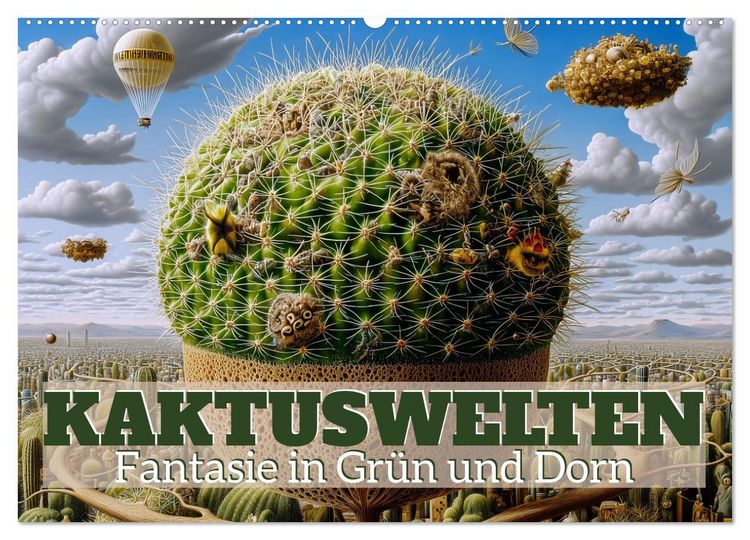 Produktbild: Kaktuswelten. Fantasie in Gr&uuml;n und Dorn (Wandkalender 2026 DIN A2 quer), CALVENDO Monatskalender
