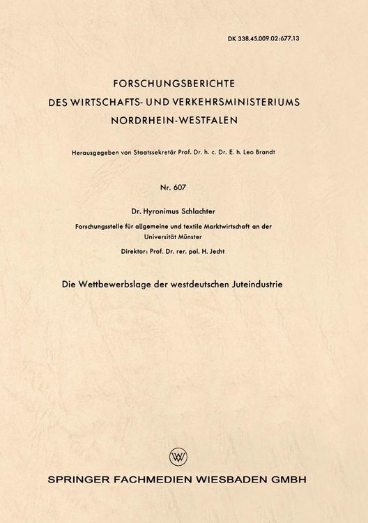 Produktbild: Die Wettbewerbslage der westdeutschen Juteindustrie