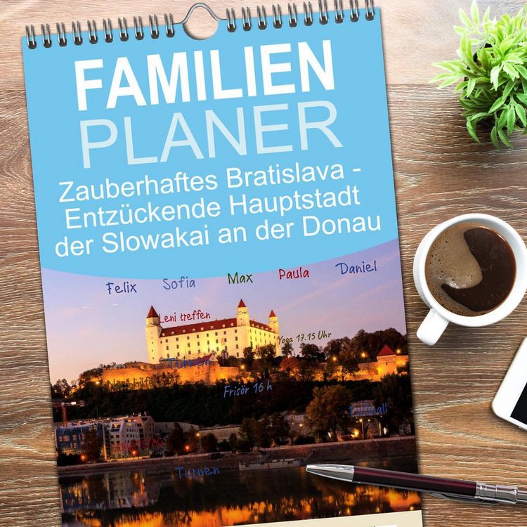 Produktbild: Familienplaner 2026 - Zauberhaftes Bratislava - Entz&uuml;ckende Hauptstadt der Slowakai an der Donau mit 5 Spalten (Wandkalender, 21 x 45 cm) CALVENDO