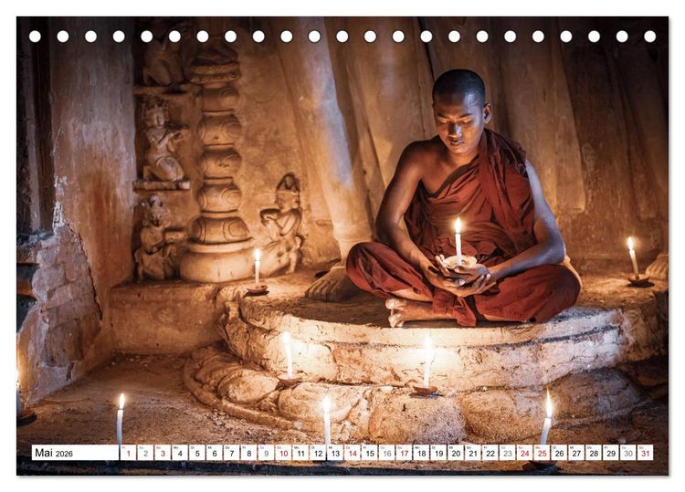 Produktbild: WUNDERVOLLES BAGAN (Tischkalender 2026 DIN A5 quer), CALVENDO Monatskalender