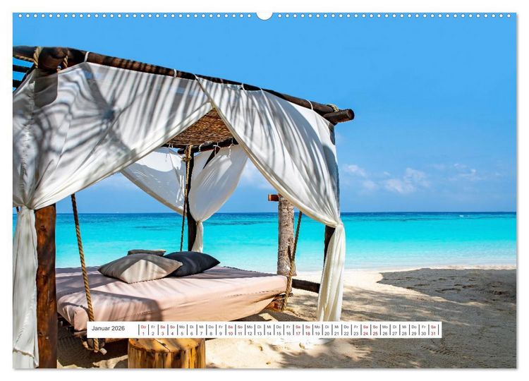 Produktbild: Sansibar - Sonne, Sand, Meer (hochwertiger Premium Wandkalender 2026 DIN A2 quer), Kunstdruck in Hochglanz