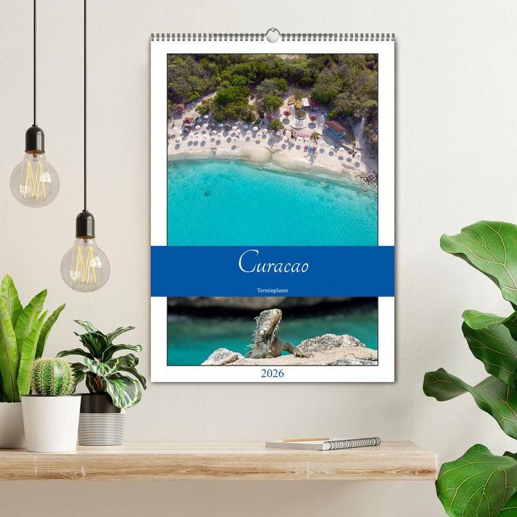 Produktbild: Curacao - Terminplaner (Wandkalender 2026 DIN A2 hoch), CALVENDO Monatskalender