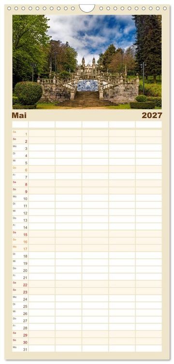 Produktbild: Familienplaner 2027 - Von Porto bis an die Algarve mit 5 Spalten (Wandkalender, 21 x 45 cm) CALVENDO
