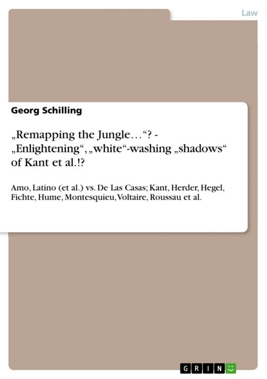 Produktbild: "Remapping the Jungle..."? - "Enlightening", "white"-washing "shadows" of Kant et al.!?