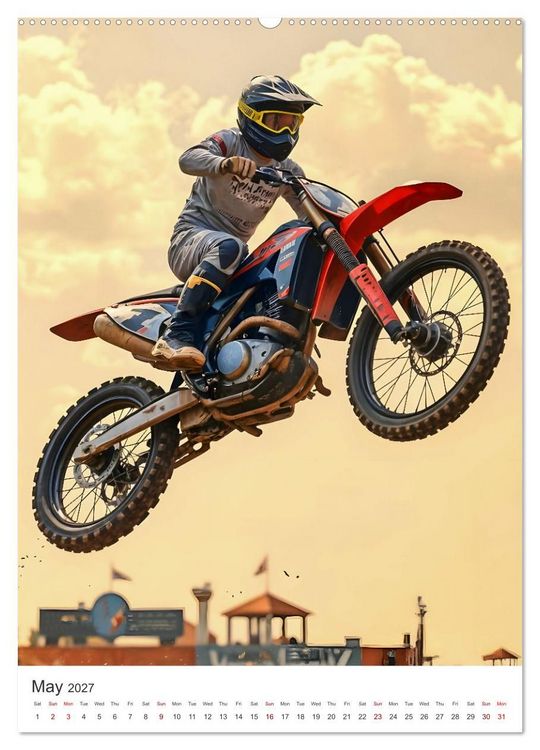 Produktbild: Throttle and thrills - High percentage motocross moments (Wall Calendar 2027 DIN A2 portrait), CALVENDO 12 Month Wall Calendar