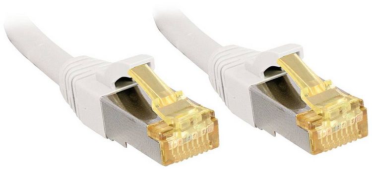 Produktbild: LINDY 47322 RJ45 Patchkabel CAT 6a (Rohkabel CAT 7) S/FTP 1.00m Wei&szlig; 1St.