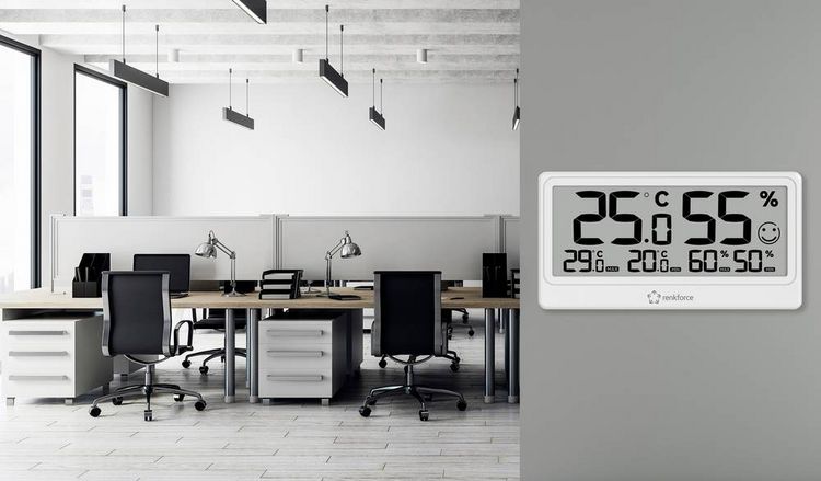 Produktbild: Renkforce RF-6416470 Thermo-/Hygrometer Wei&szlig; RF-6416470