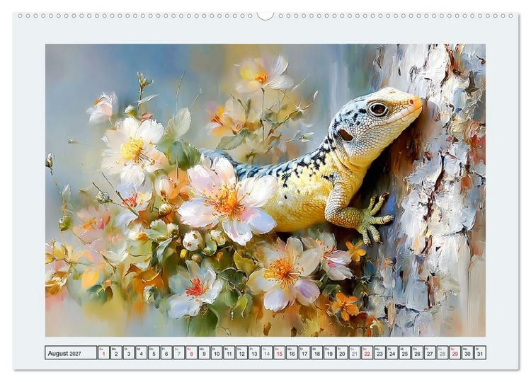 Produktbild: Echsenzauber. Farbenfrohe Reptilien (Wandkalender 2027 DIN A2 quer), CALVENDO Monatskalender