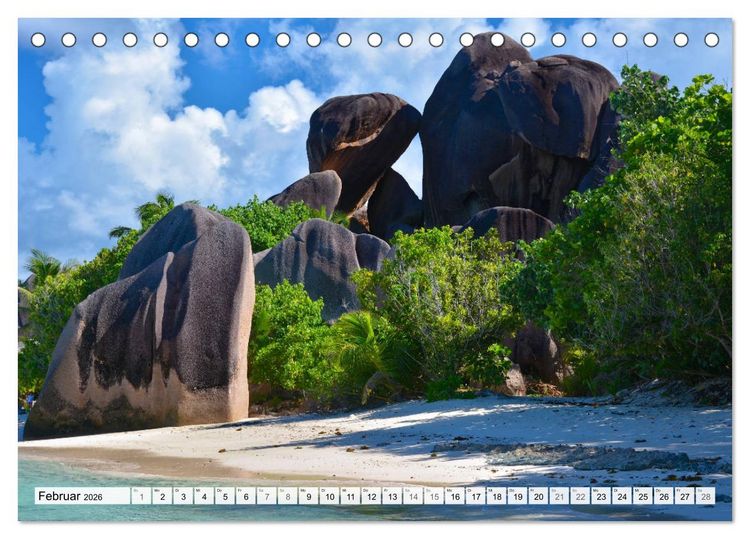 Produktbild: Seychellen - Paradies im Indischen Ozean (Tischkalender 2026 DIN A5 quer), CALVENDO Monatskalender