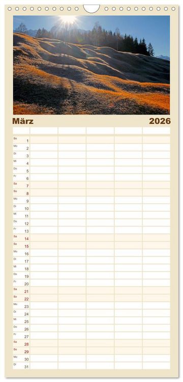 Produktbild: Familienplaner 2026 - Rund um Mittenwald mit 5 Spalten (Wandkalender, 21 x 45 cm) CALVENDO